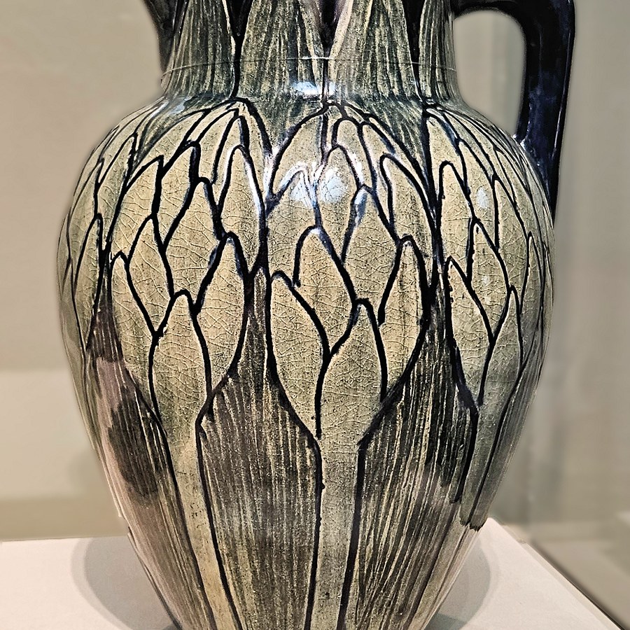Newcomb Carved Studio Vessel