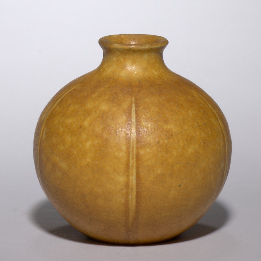 Textured Ribbed Stoneware Vase